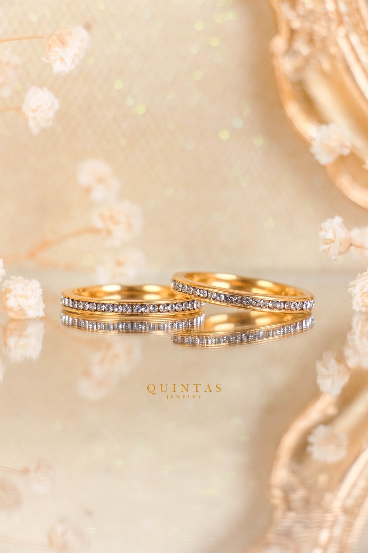 White Diamond Gold Ring