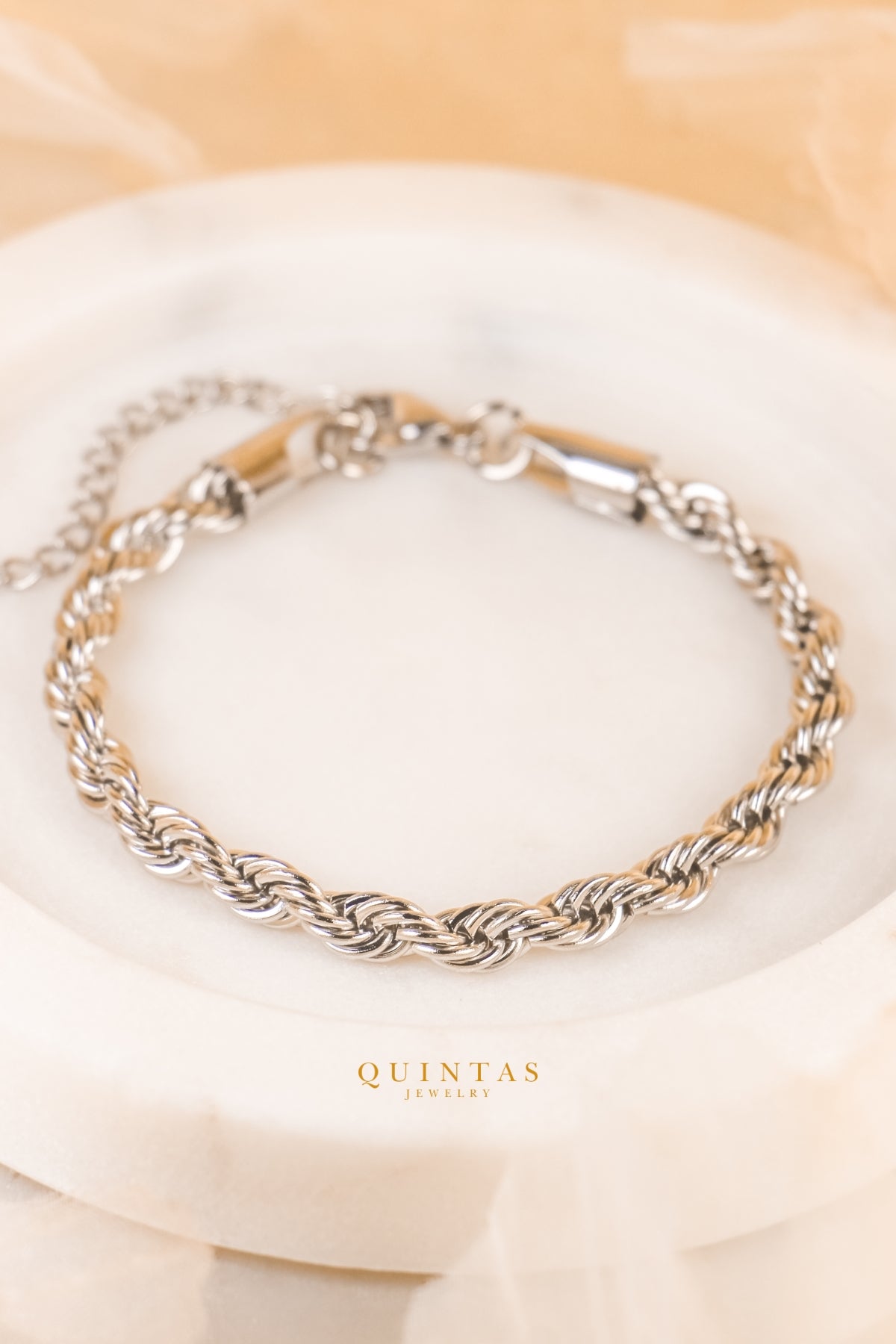 Matteo Silver Rope Bracelet