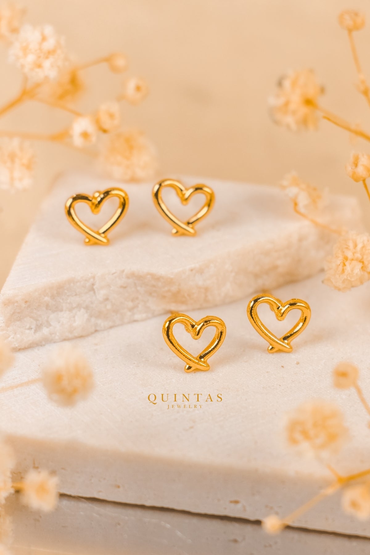 Lovie Heart Stud Earrings