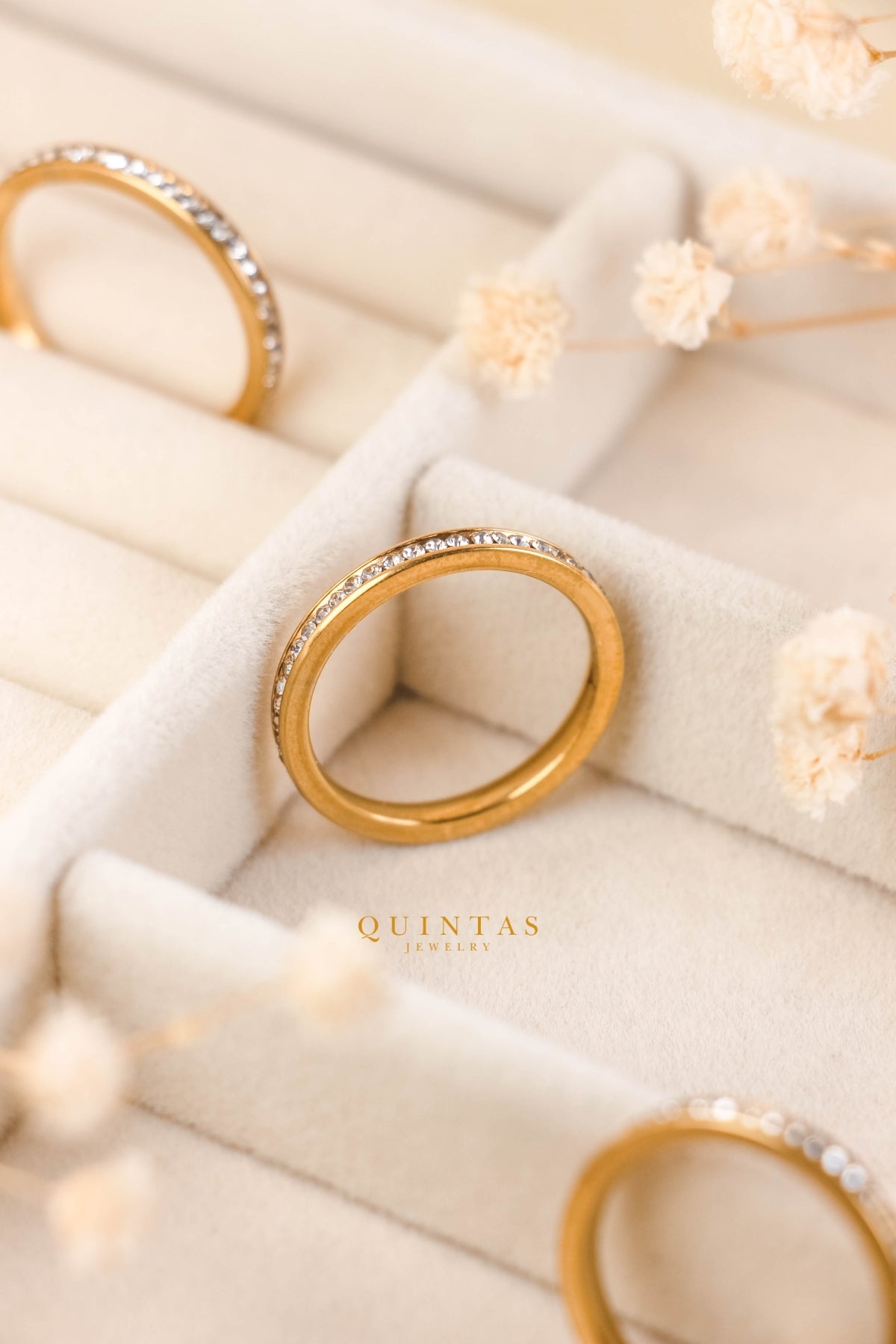 White Diamond Gold Ring