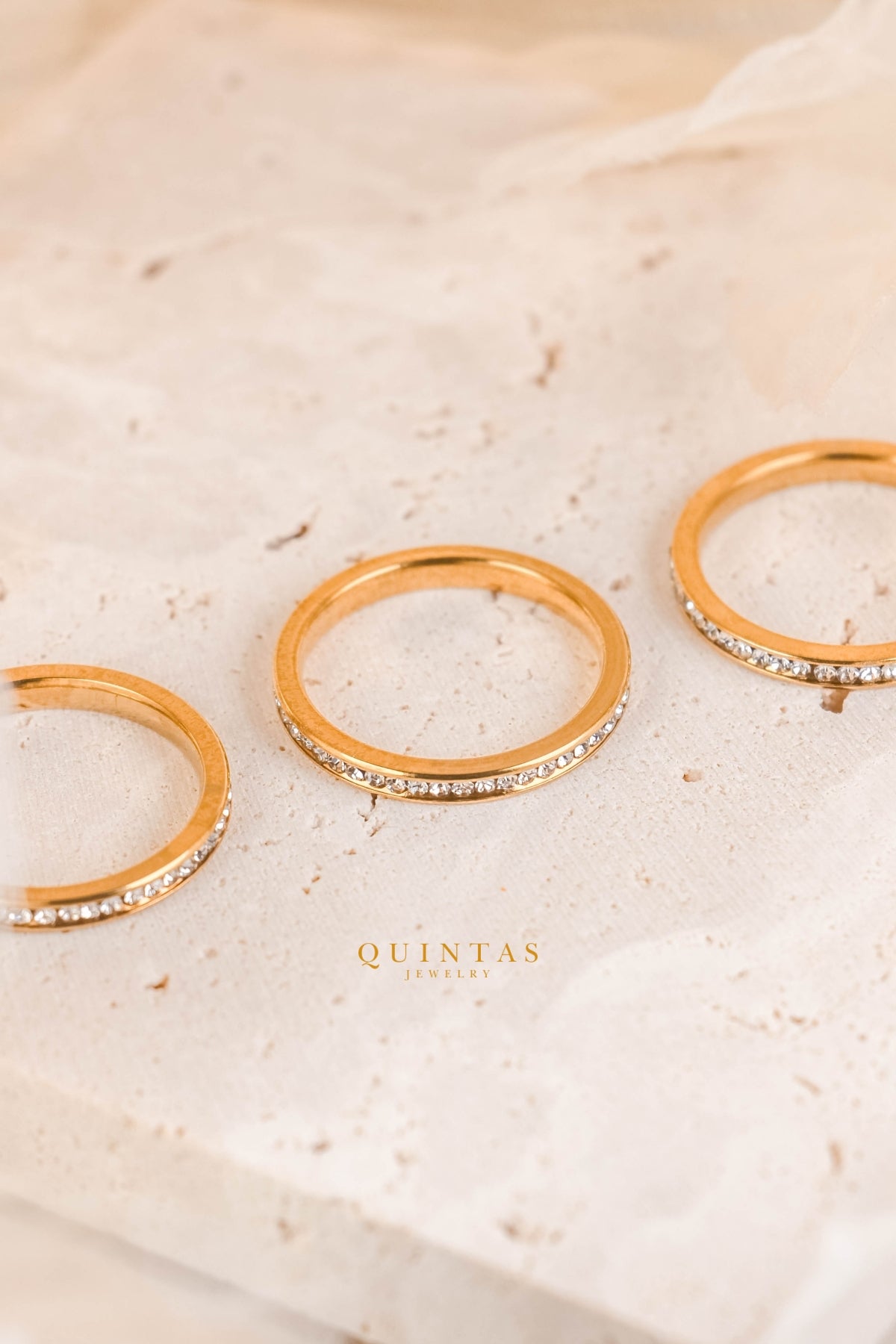 White Diamond Gold Ring