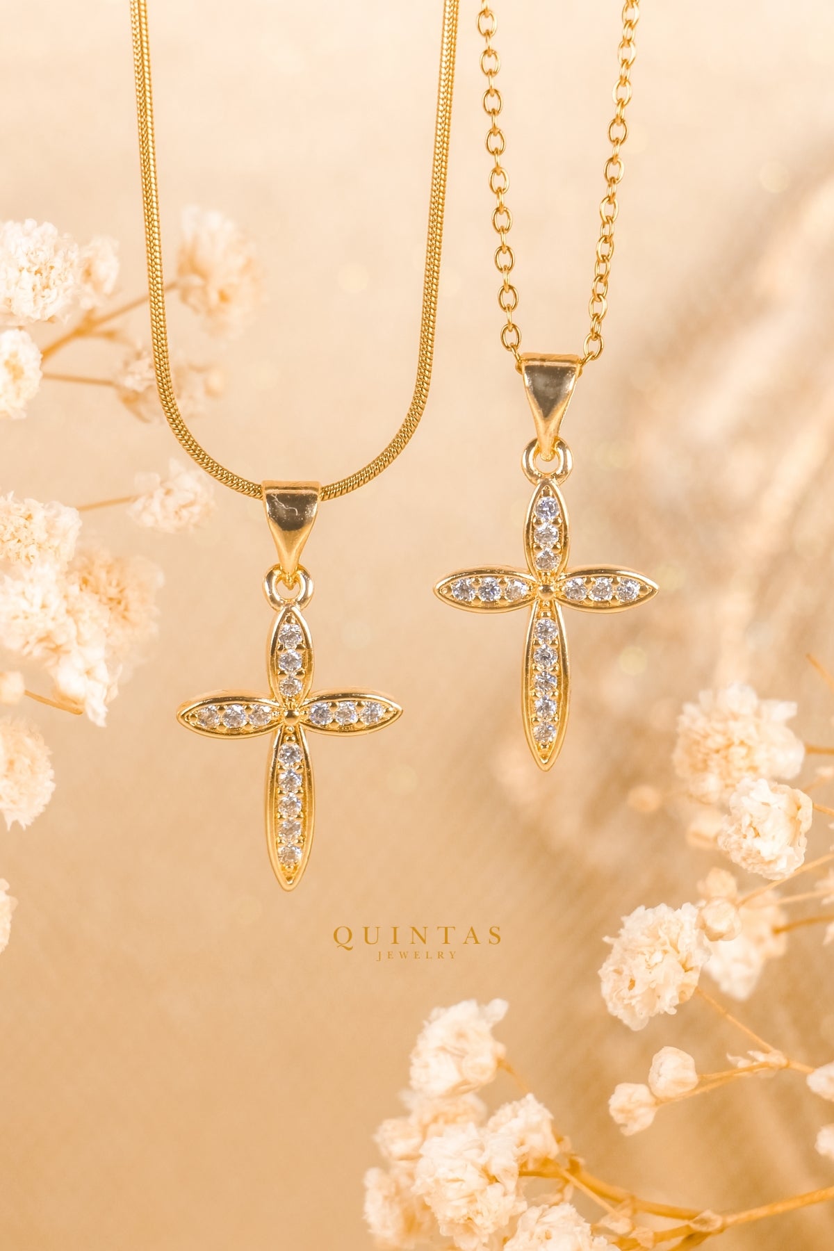 Petal Cross Necklace