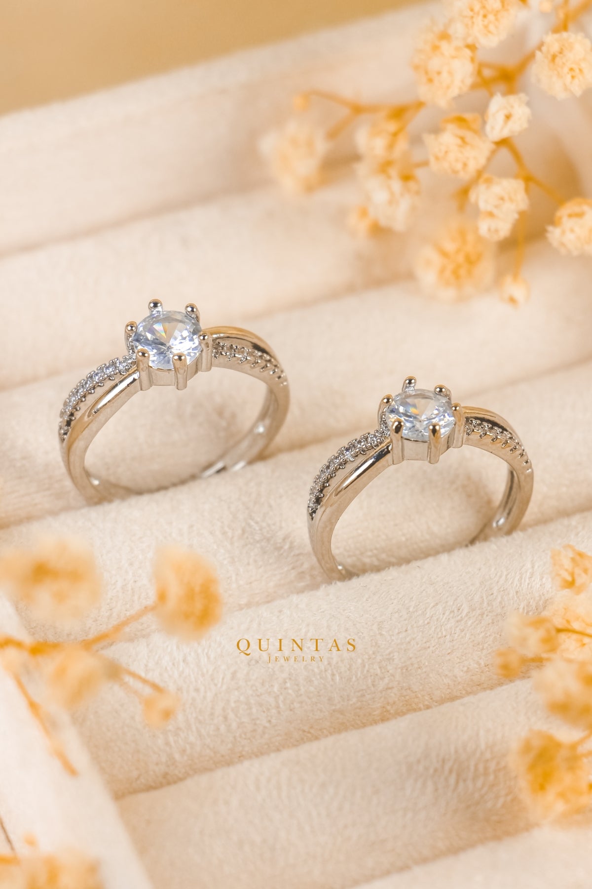 Celeste Solitaire Silver Ring (Adjustable)