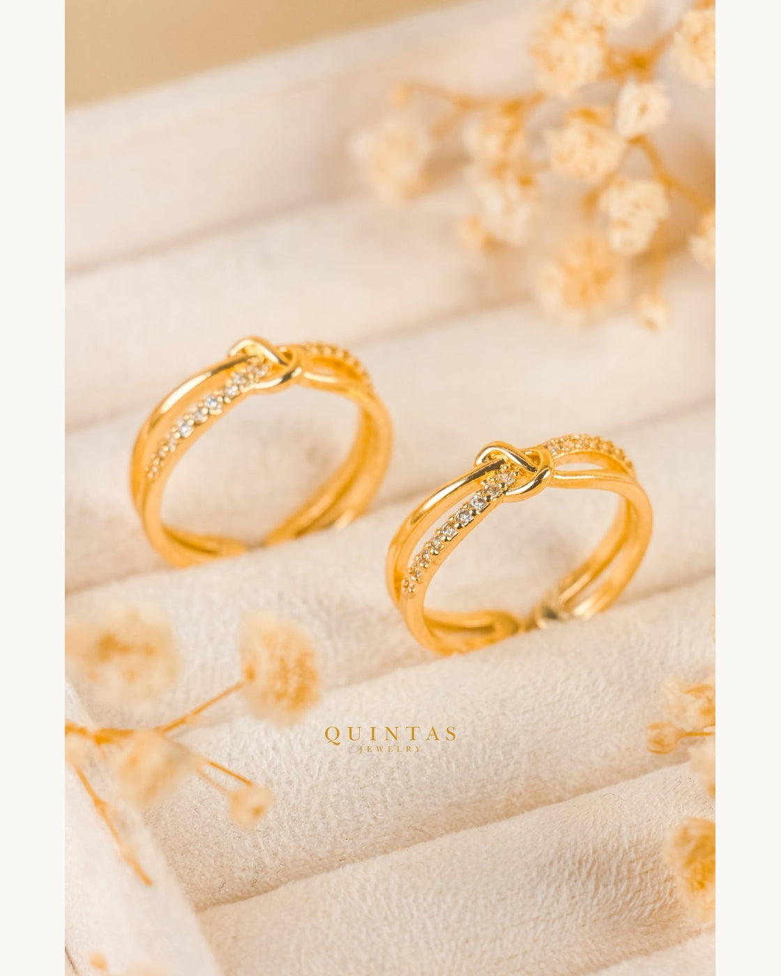 Liora Knot Gold Ring (Adjustable)