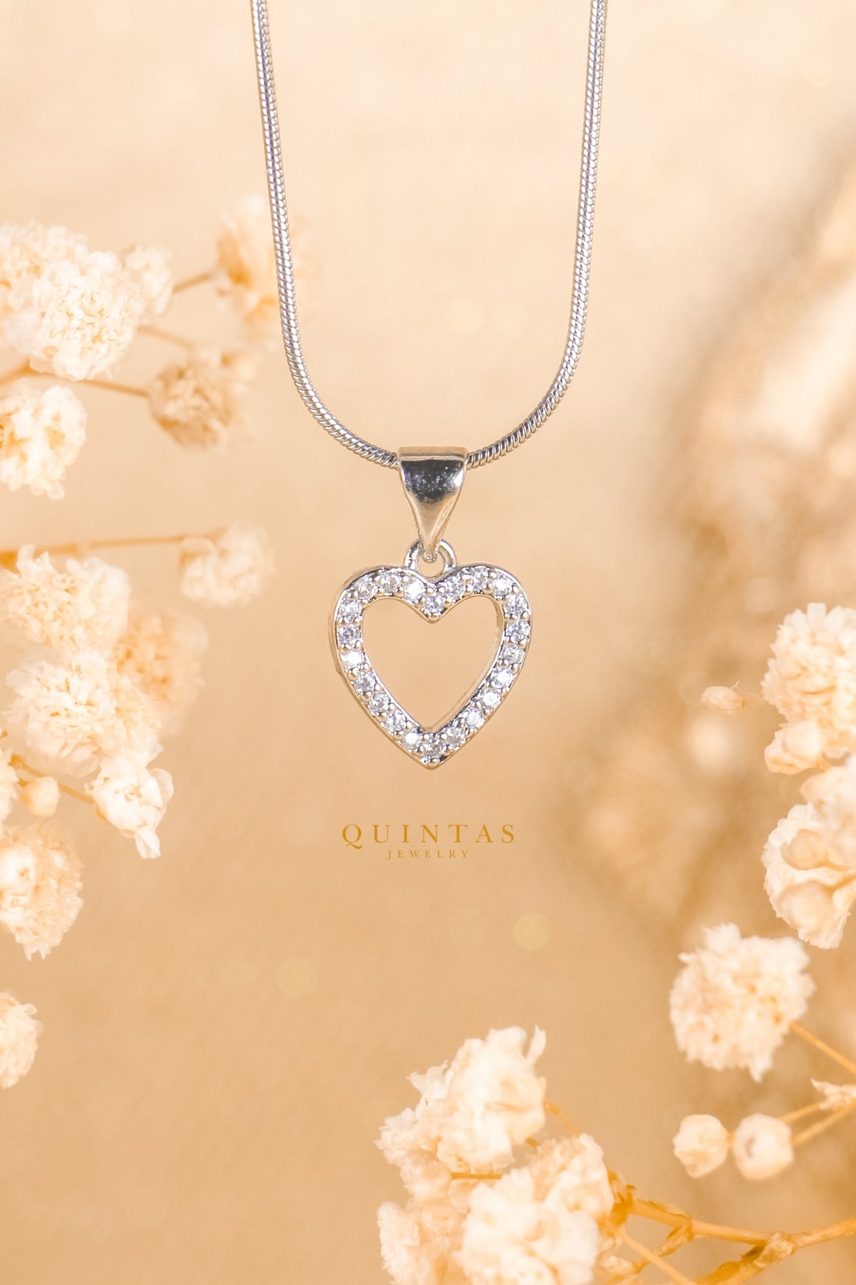 Arielle Silver Heart Necklace