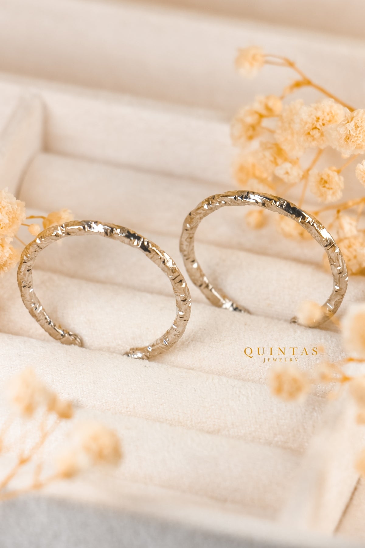 Rumi Textured Silver Hoop Earrings