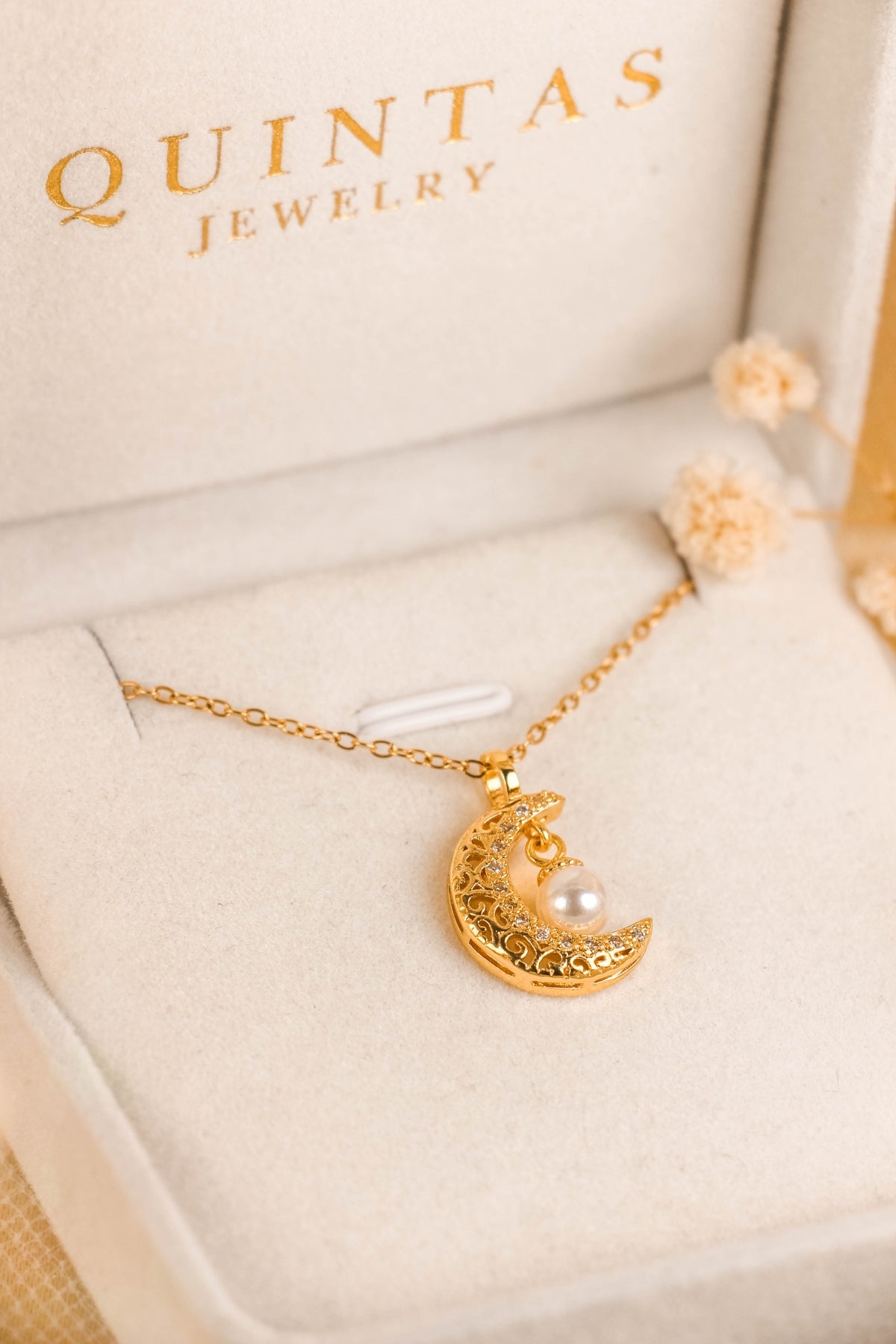 Helena Moon and Pearl Necklace