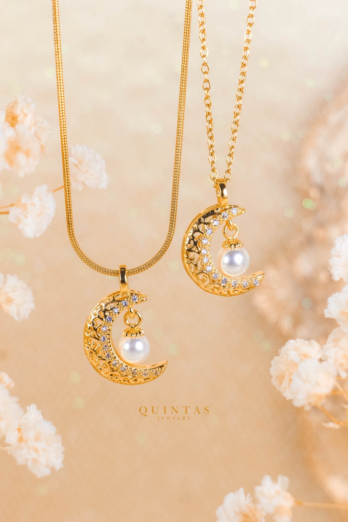 Helena Moon and Pearl Necklace