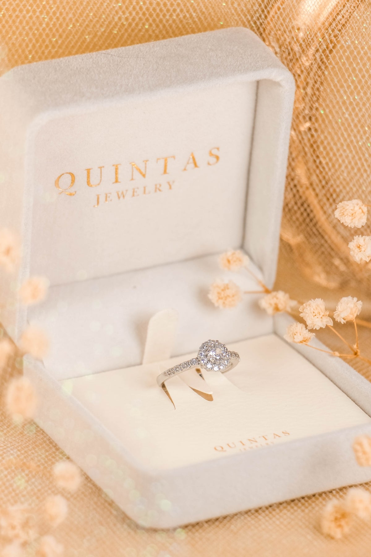 Sophia Majestic Diamond Silver Ring (Adjustable)