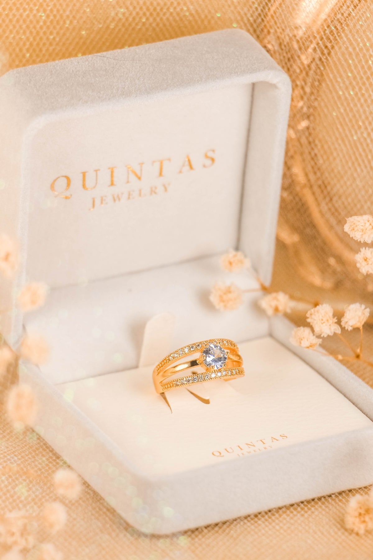 Amira Three-Layer Diamond Ring (Adjustable)