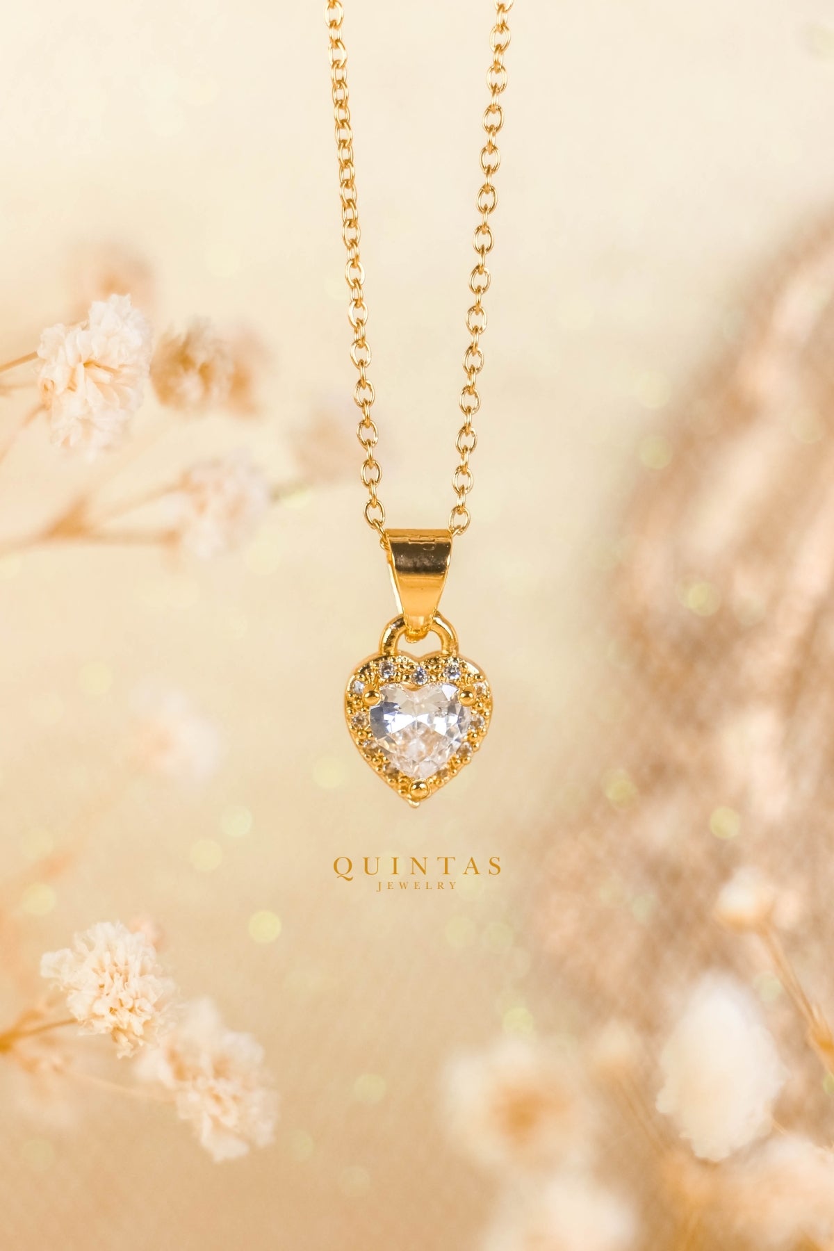 Audrey Diamond Heart Necklace