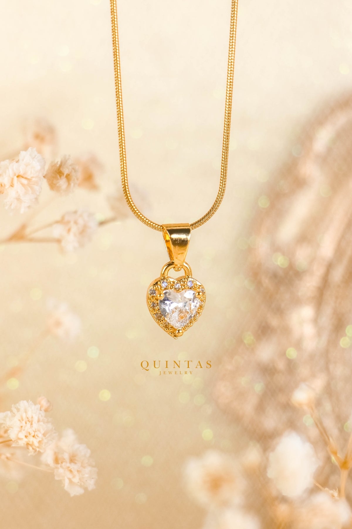 Audrey Diamond Heart Necklace