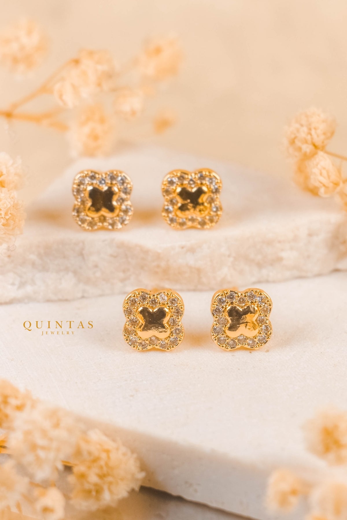 Clara Clover Stud Earrings