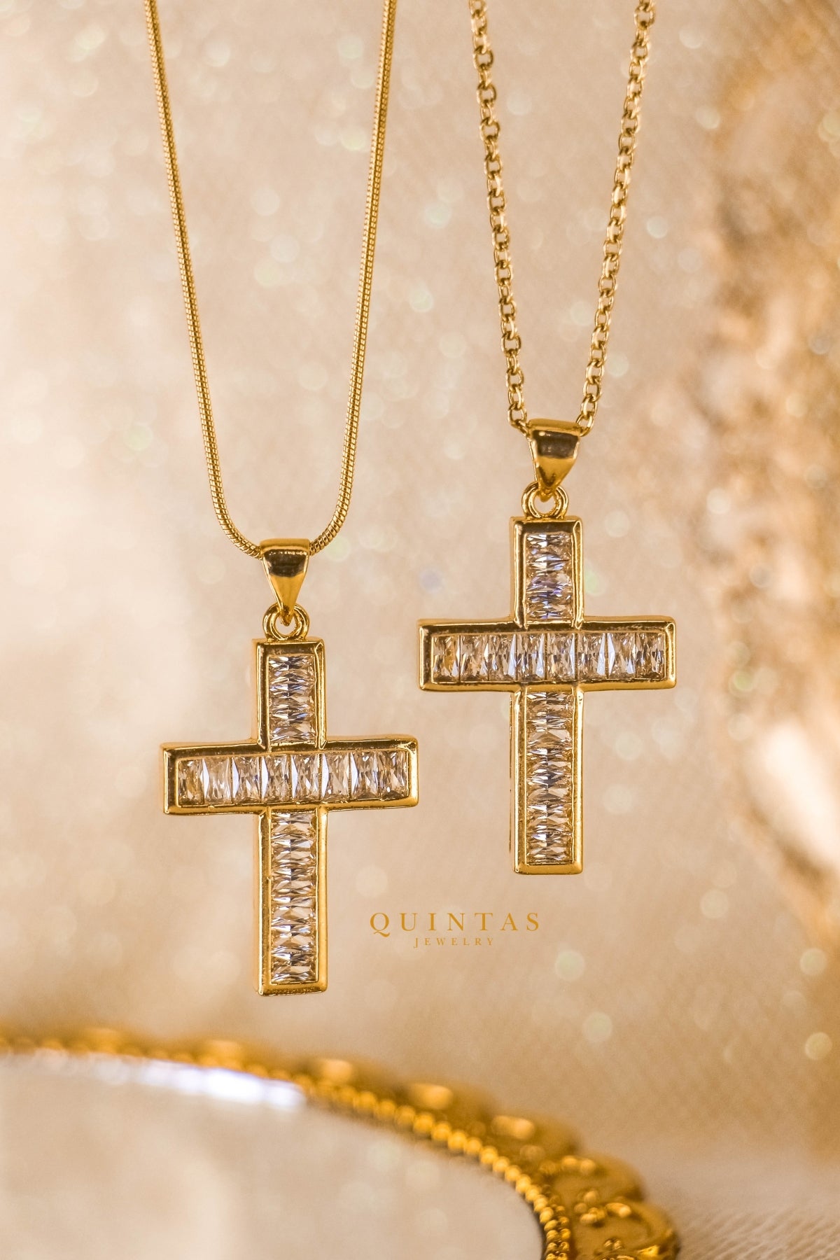 Bold Iced Cross Necklace