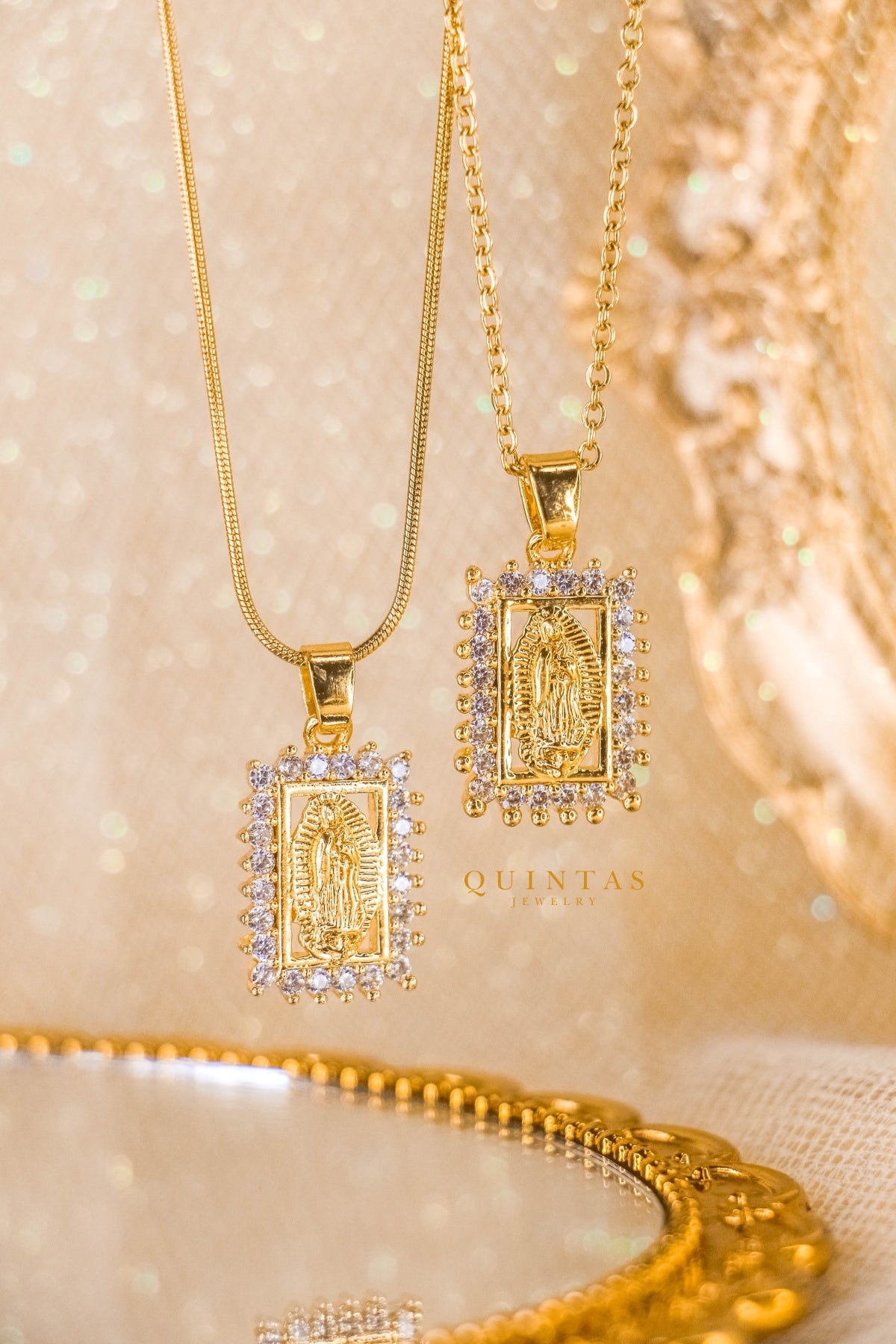 Mother Mary Diamonds Necklace