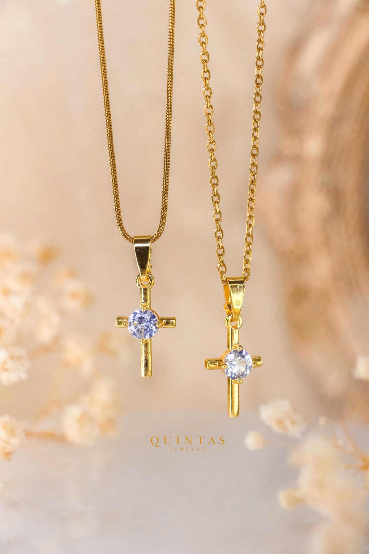 Dainty Cross Diamond Necklace