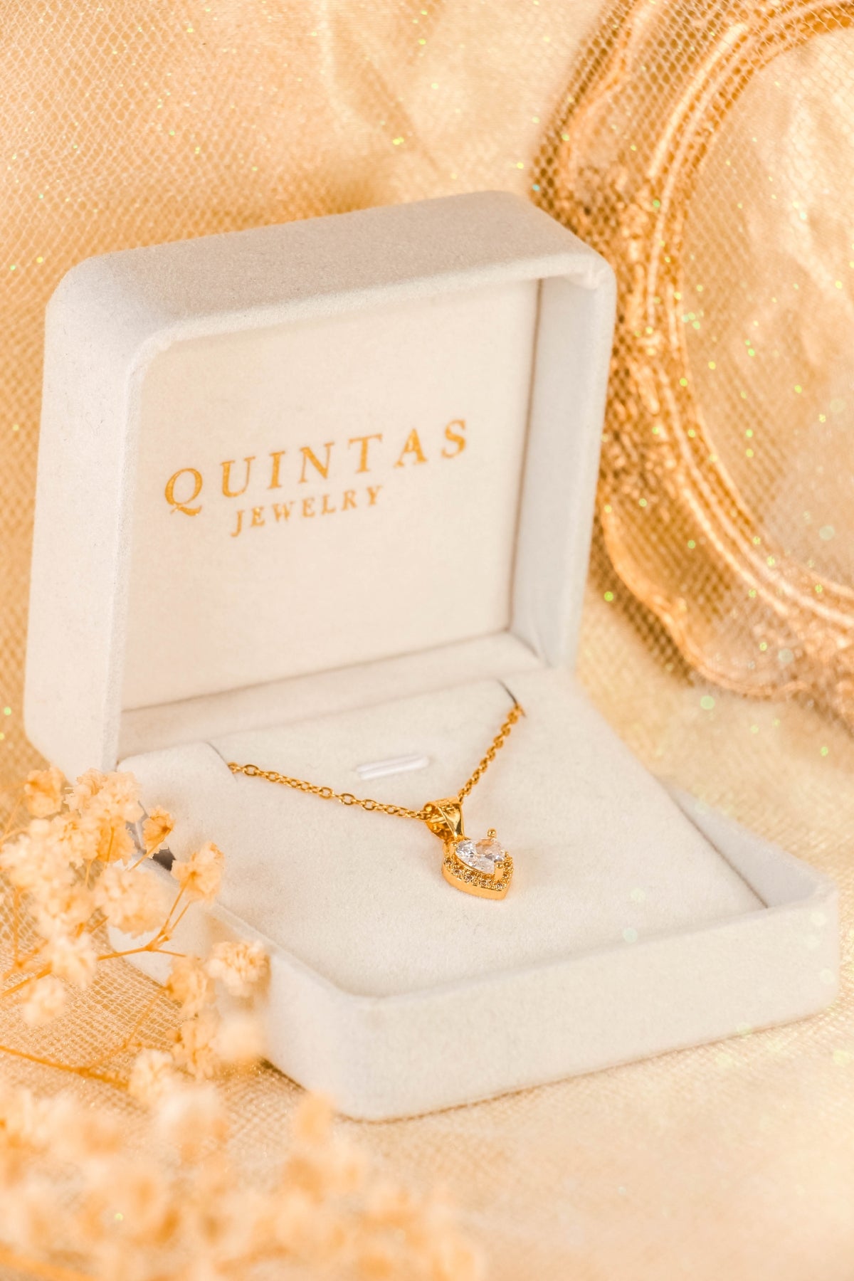 Audrey Diamond Heart Necklace