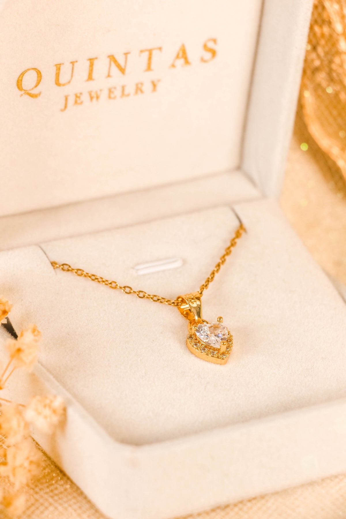 Audrey Diamond Heart Necklace
