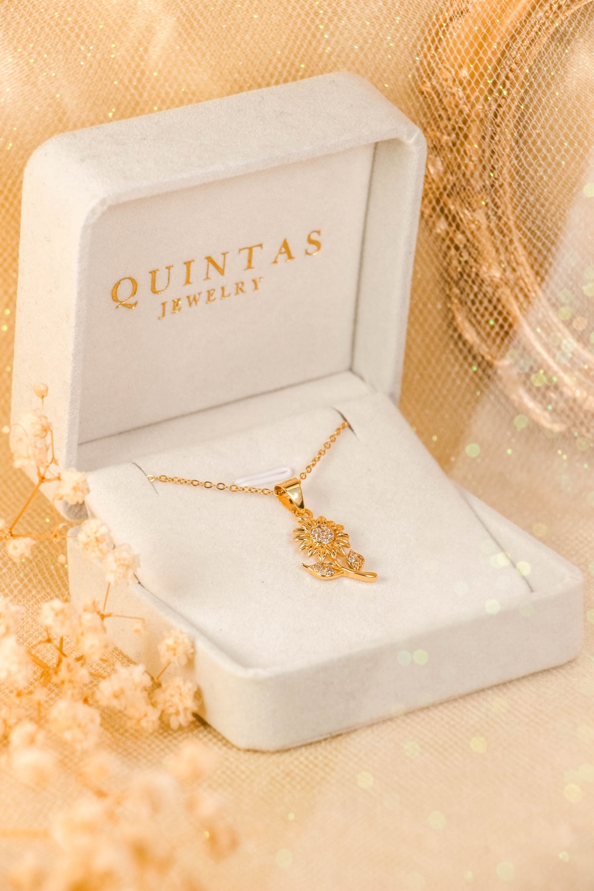 Sunflower Charm Necklace