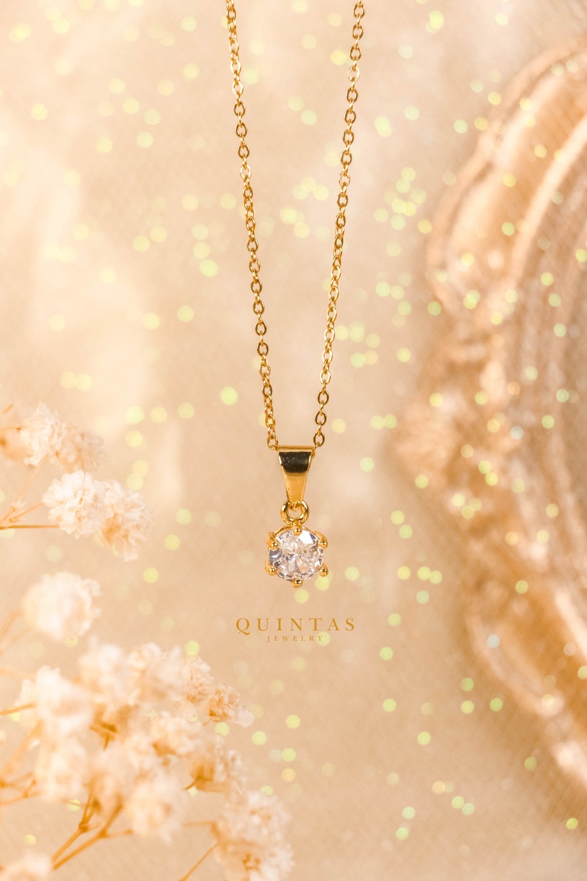 Everyday Diamond Duo — Eloise Diamond Necklace (18-inch Gold Cable) + Classic Solitaire Flatback Earrings (5 mm pair)