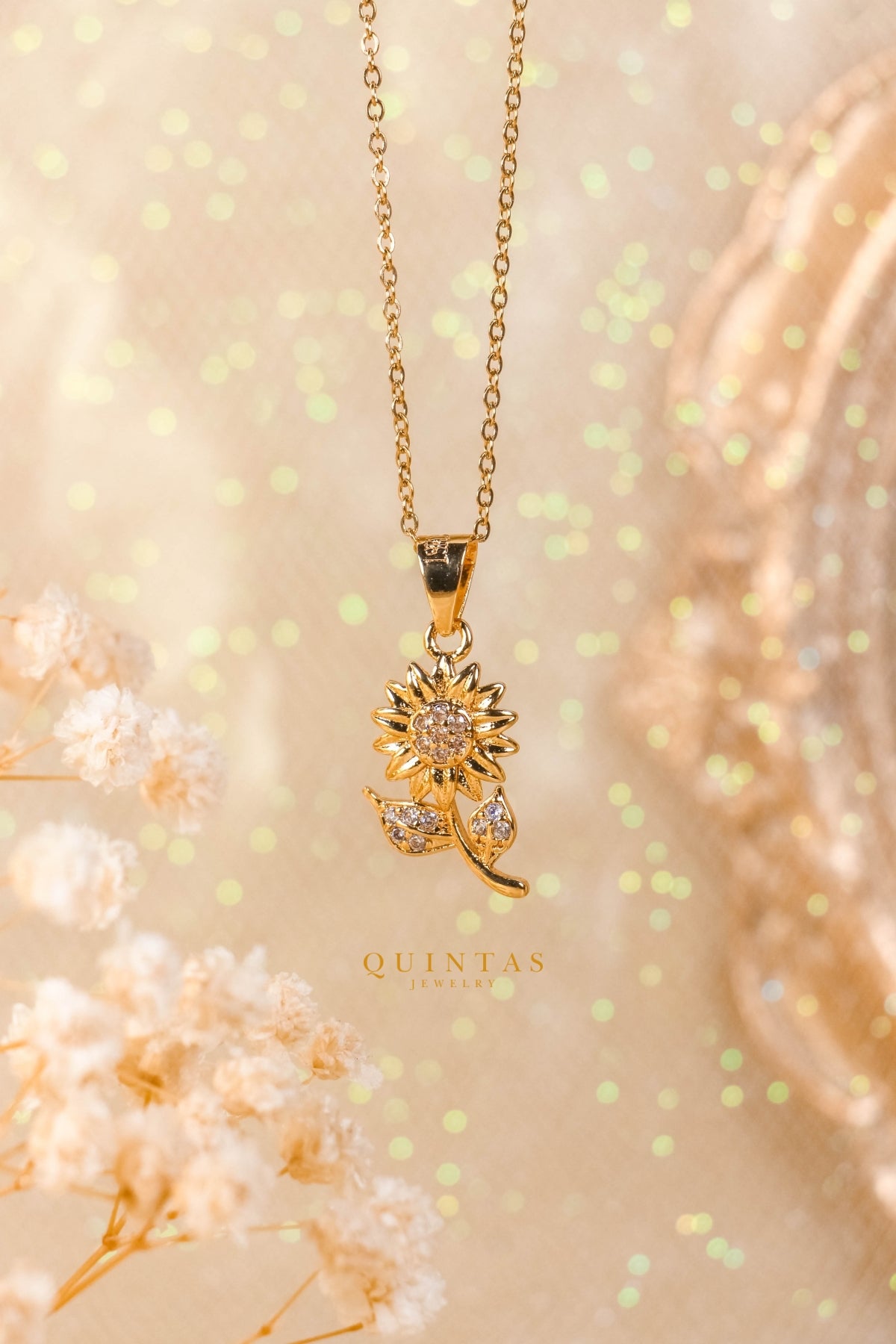 Sunflower Charm Necklace