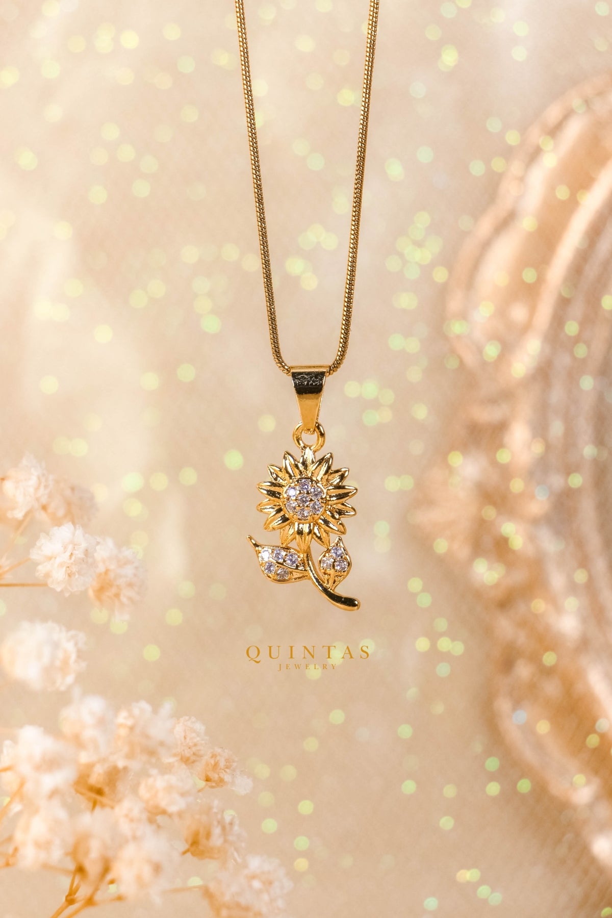 Sunflower Charm Necklace