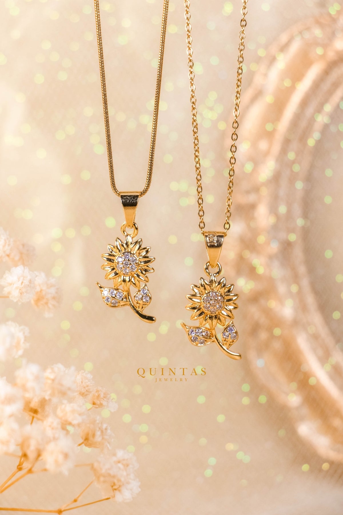 Sunflower Charm Necklace