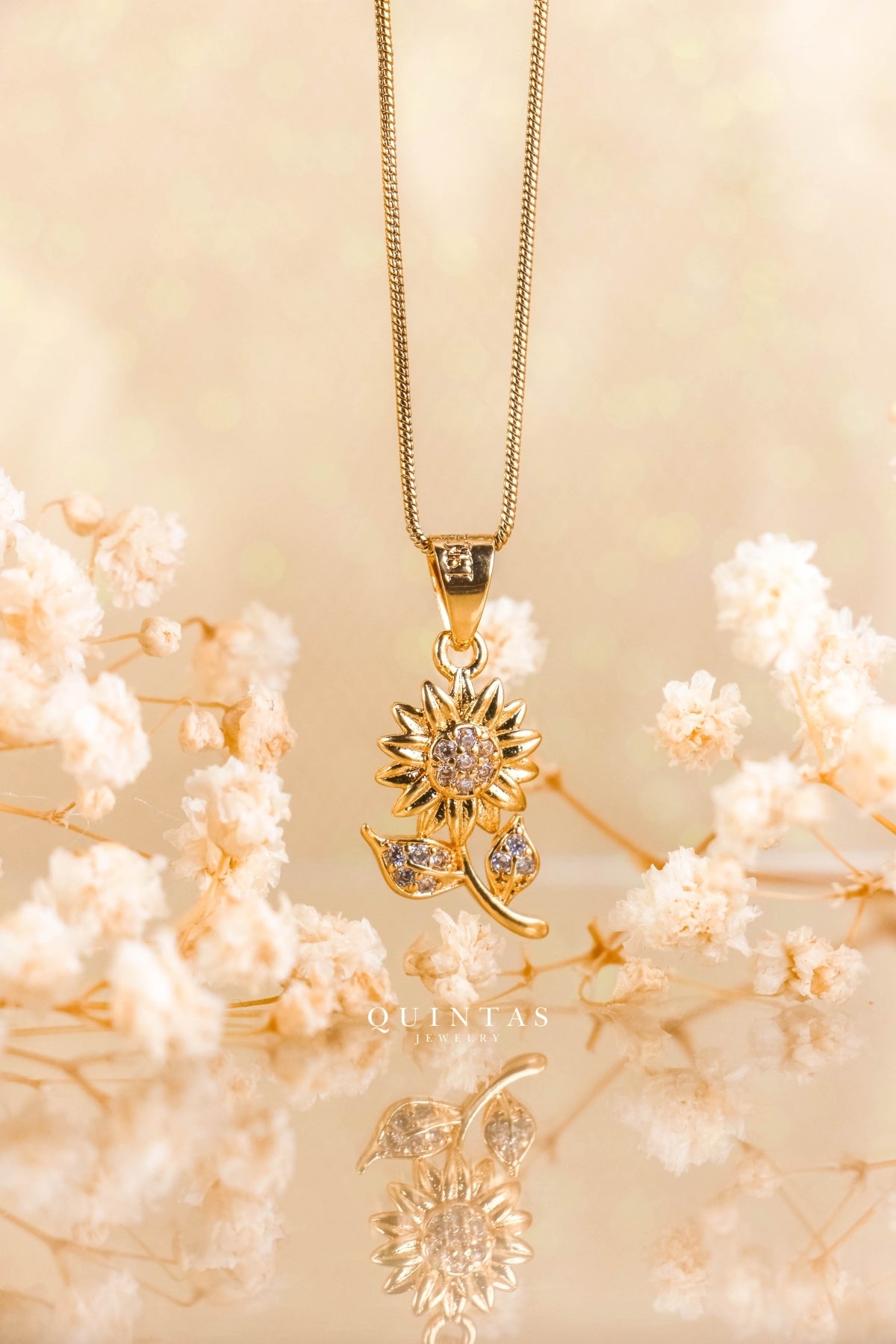 Sunflower Charm Necklace