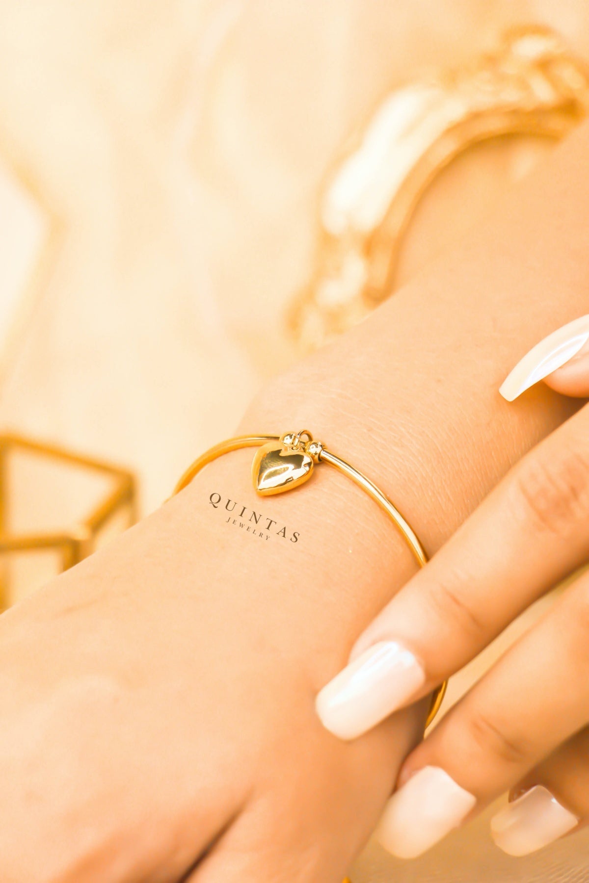 Aurora Heart Bangle Bracelet
