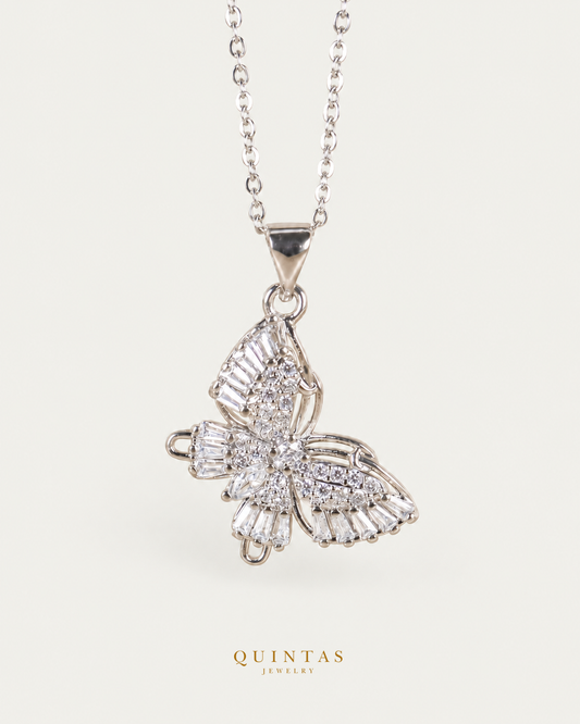 Celeste Butterfly Silver Necklace — main view, canonical brand mark
