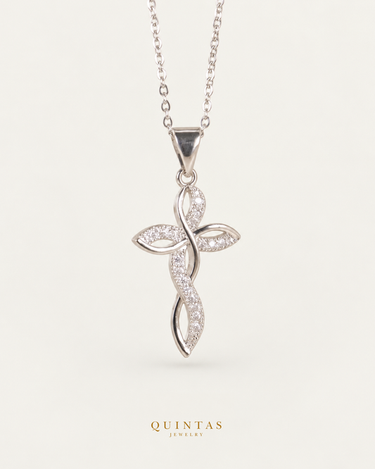 Devotion Diamond Cross Silver Necklace — main view, canonical brand mark