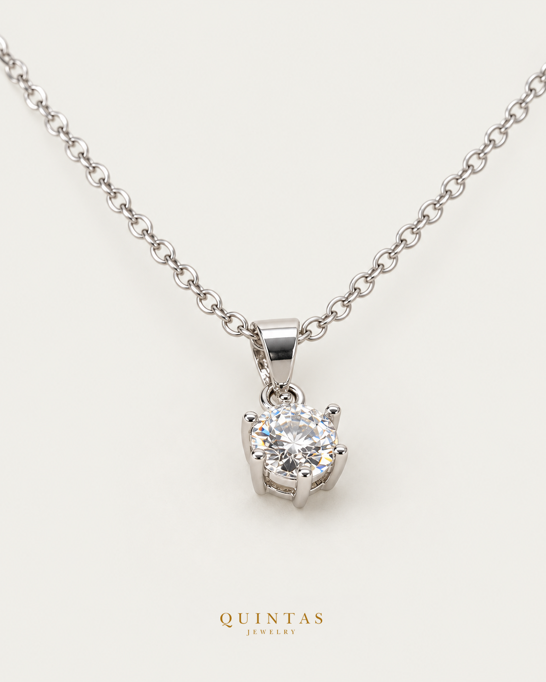 Eloise Diamond Silver Necklace — companion view, canonical brand mark