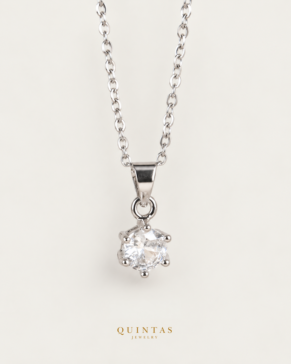 Eloise Diamond Silver Necklace — main view, canonical brand mark