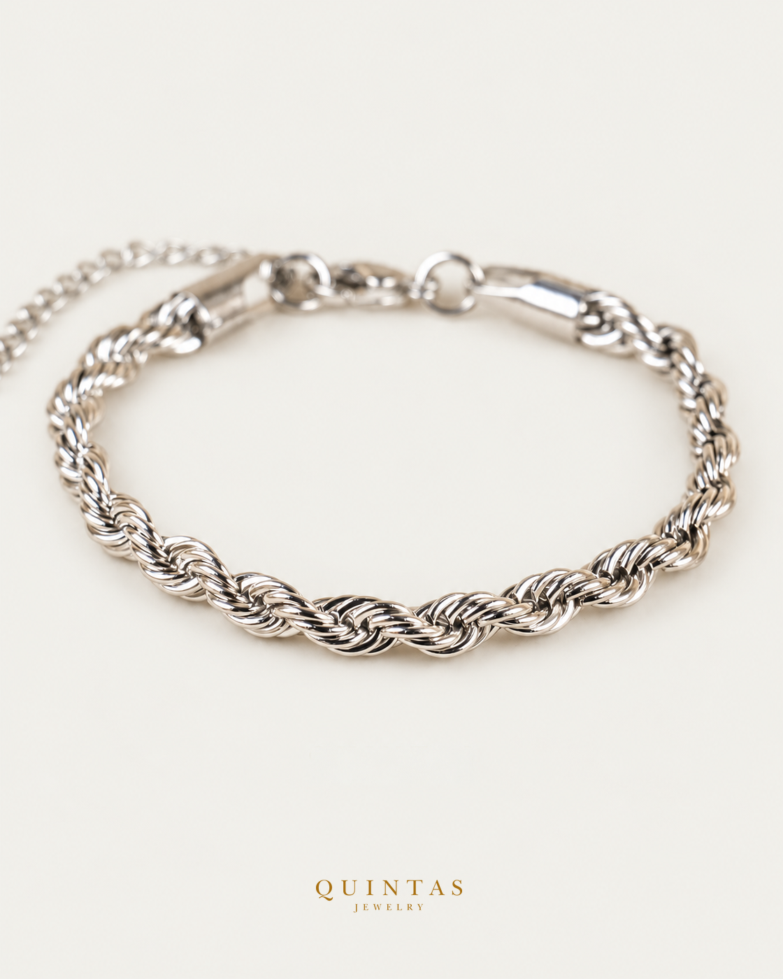 Matteo Silver Rope Bracelet — source-verified silver main, original cropped extension and framing retained, canonical logo