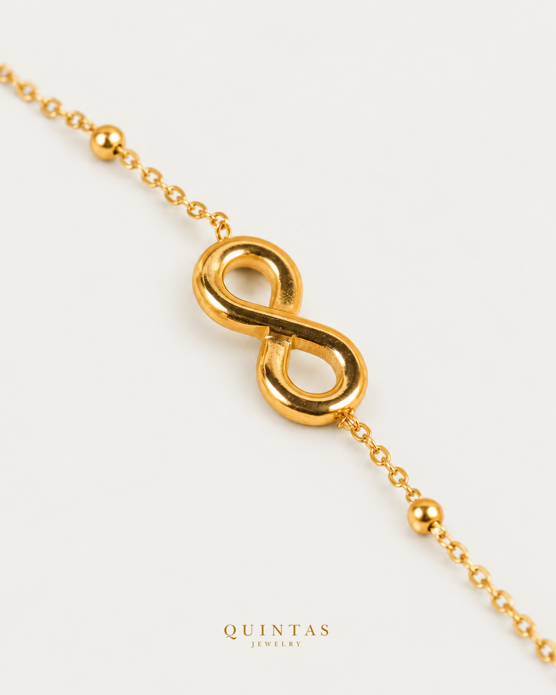 Infinity Charm Bracelet — detail view