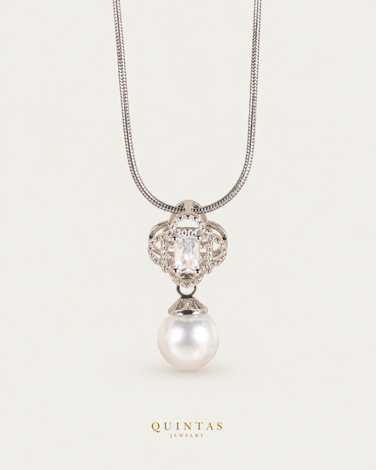Margaux Pearl Drop Necklace — main view, canonical brand mark