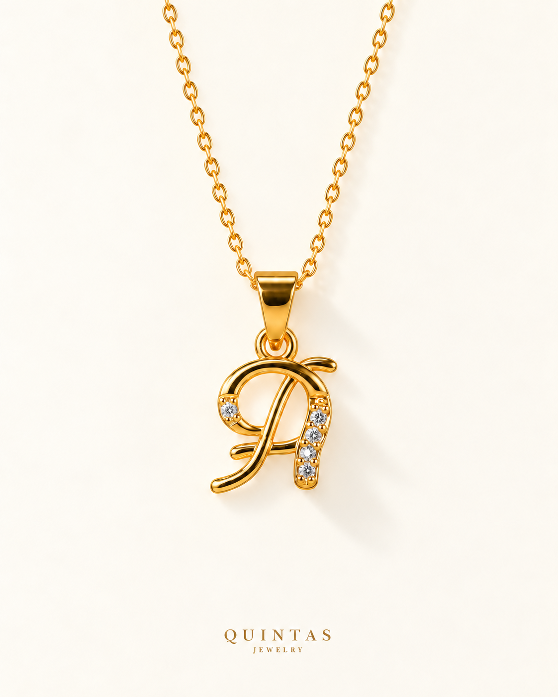 QUINTAS Letter Initial Necklace