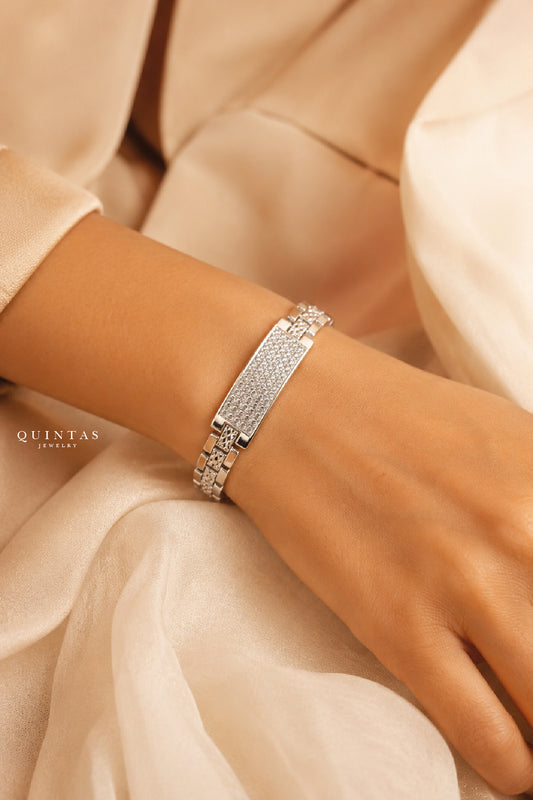 Rocco Iced Silver Bracelet