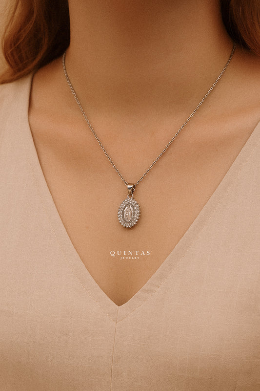 Sacred Guadalupe Silver Necklace