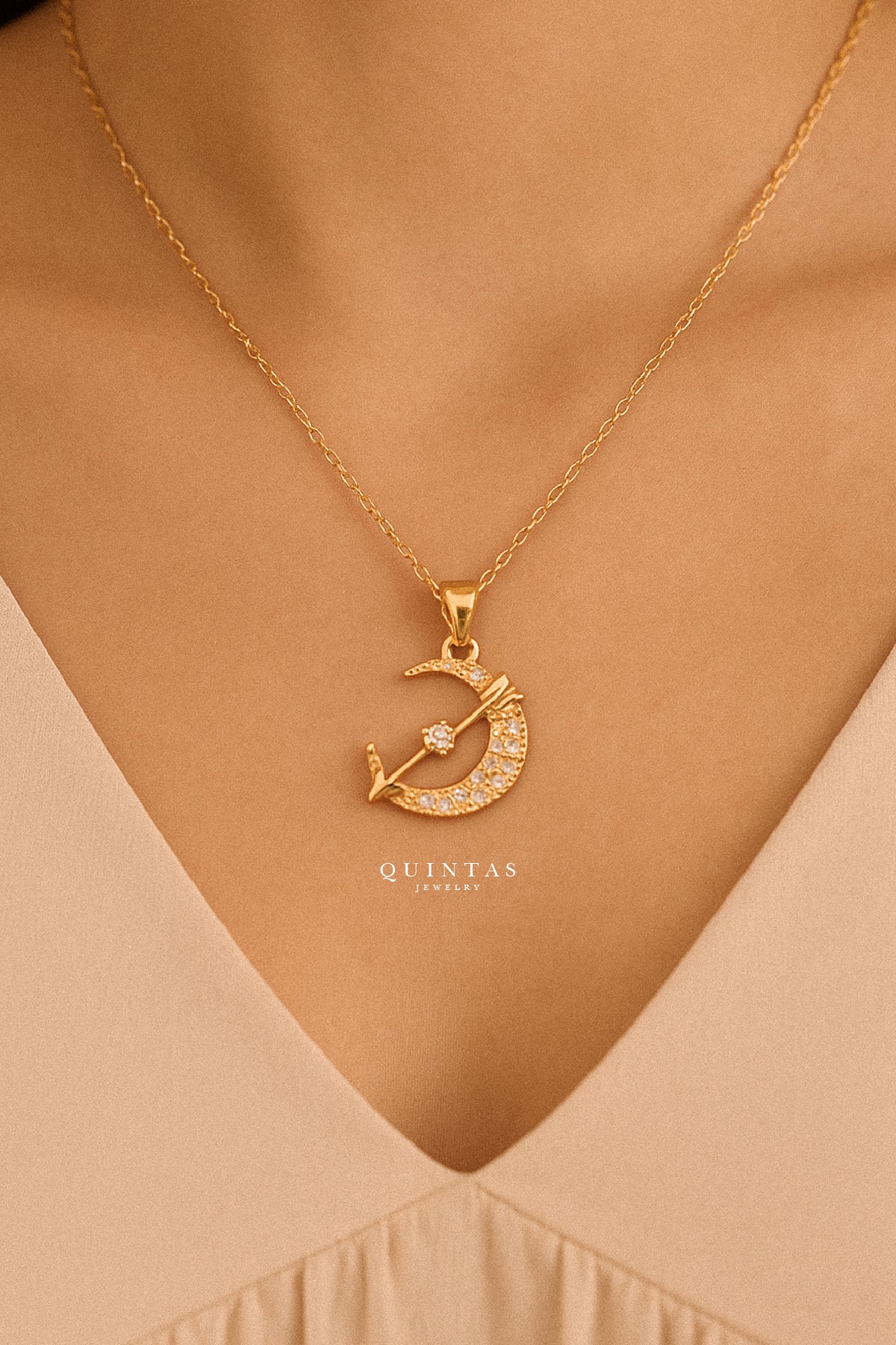 Moon + Arrow Necklace