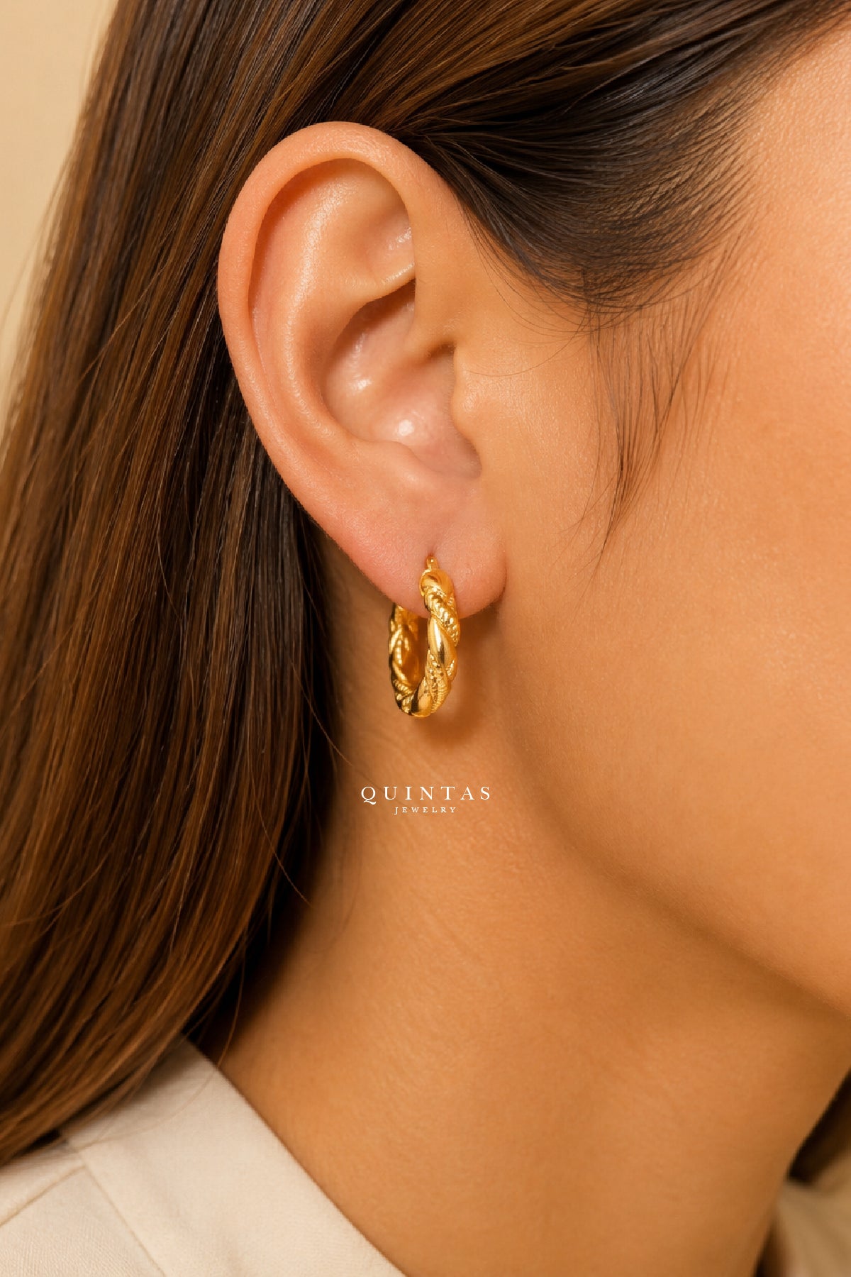 Aurelle Braided Hoop Earrings