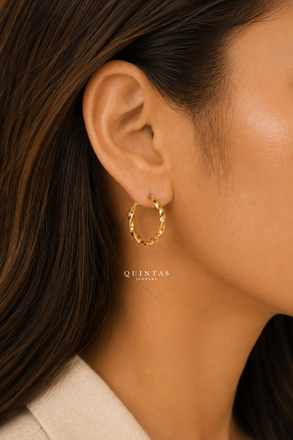 Seraphine Twisted Hoop Earrings