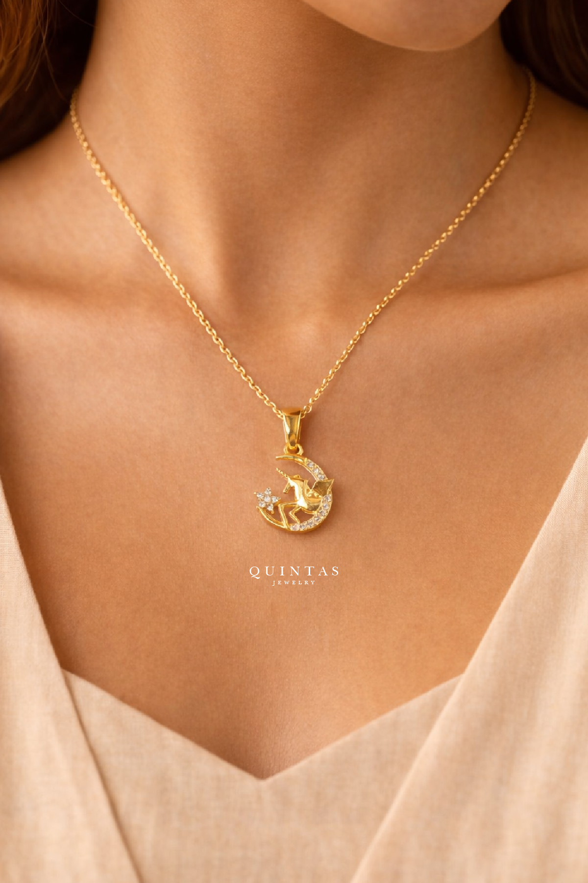 Moon Unicorn Necklace