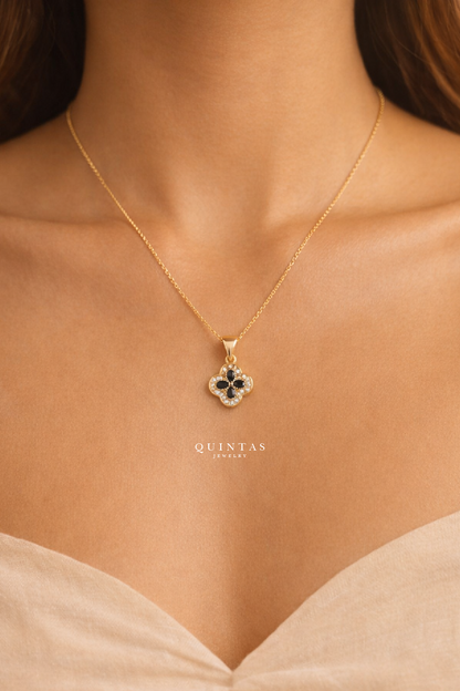 Aurea Black Clover Necklace