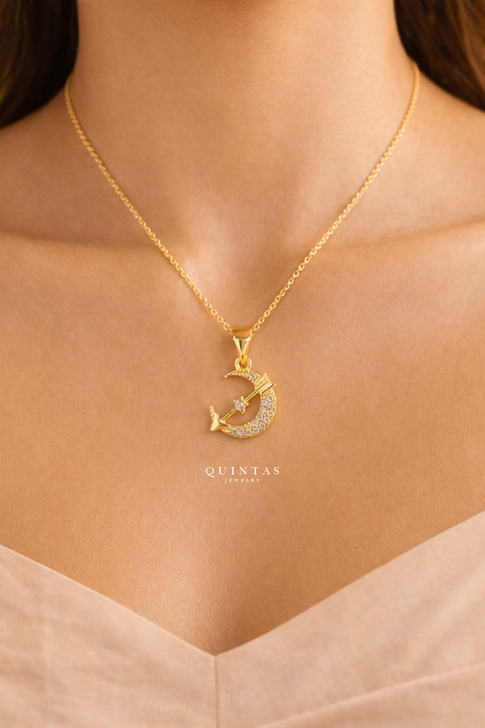 Moon + Arrow Necklace