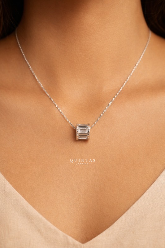 Luke Silver Barrel Necklace