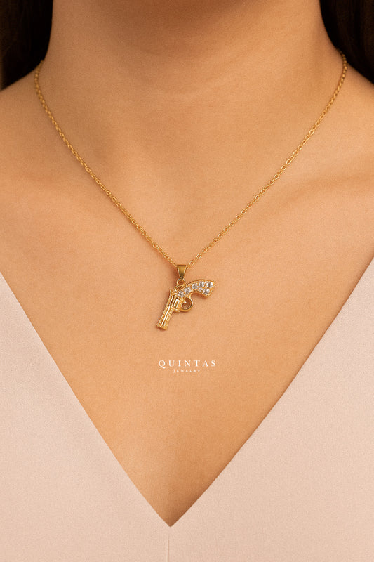 Pistol Charm Necklace