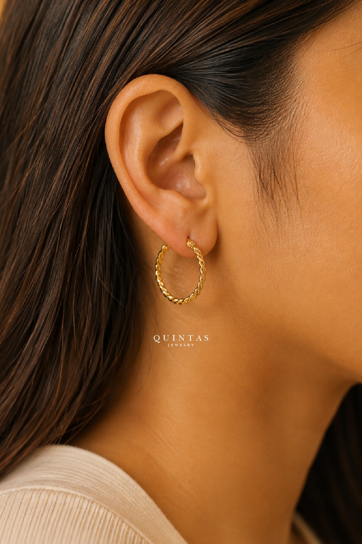 Sienna Rope Hoop Earrings