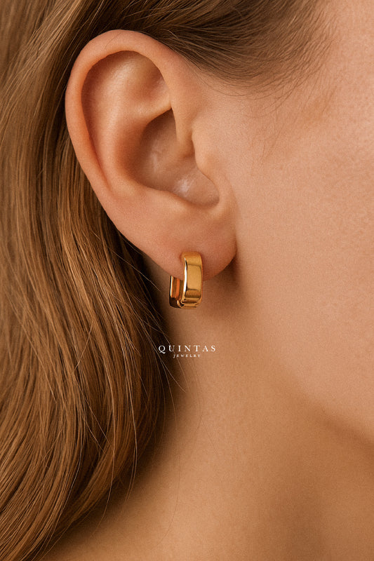Portia Heart Hoop Earrings