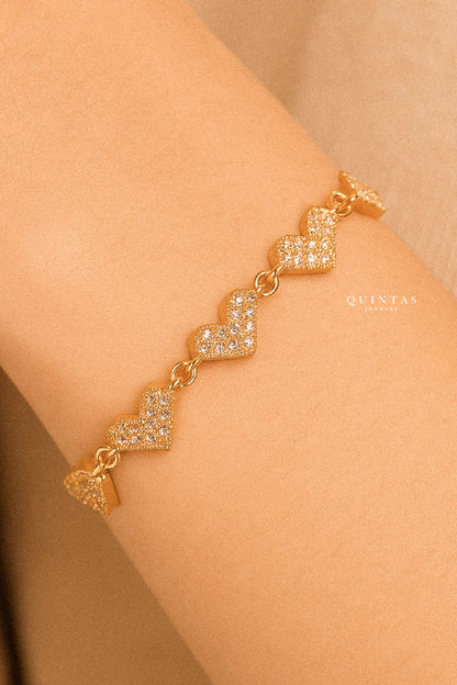 Novaria Hearts Charm Bracelet